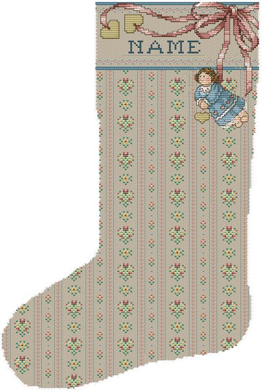 (image for) Angel Cuff Heirloom Stocking